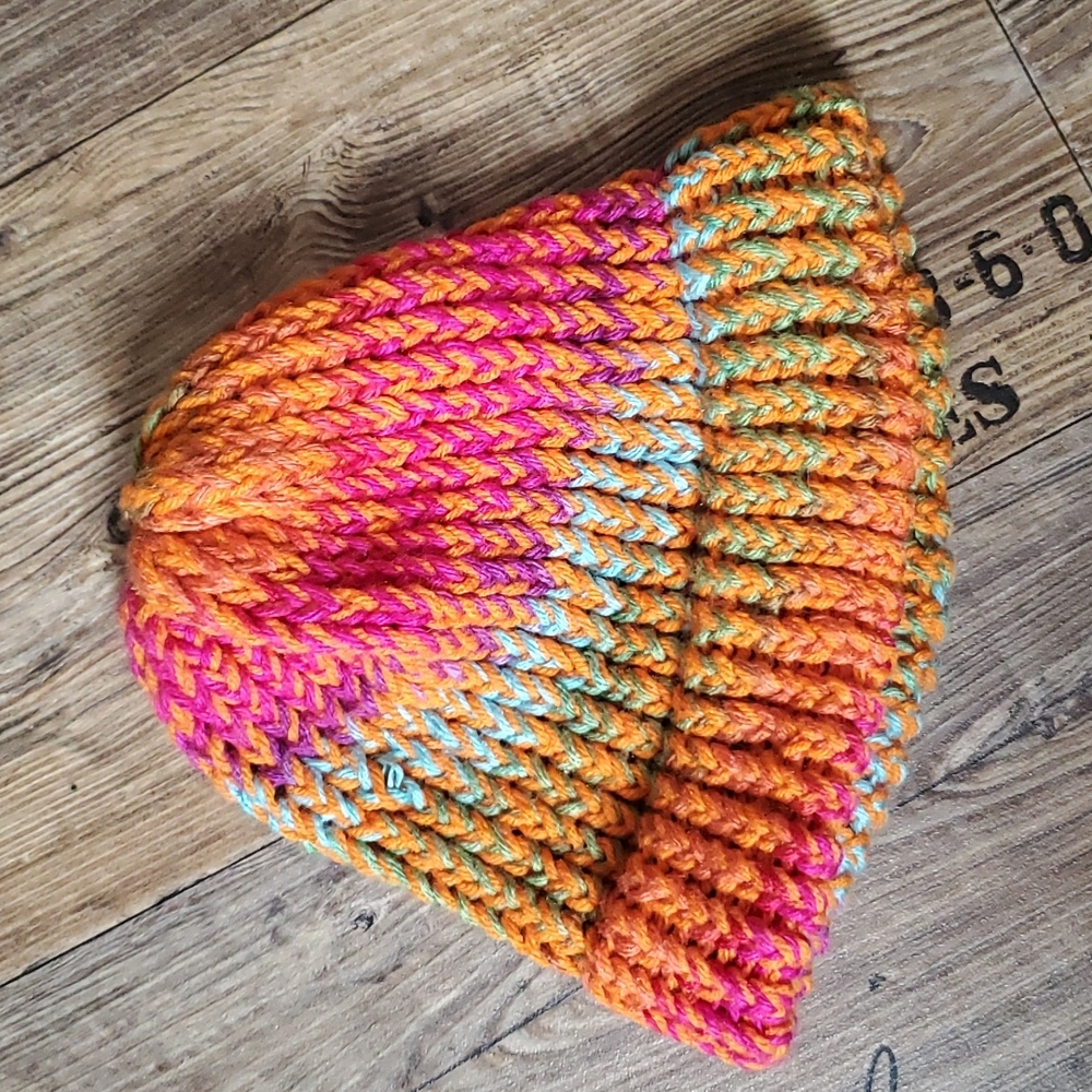 Handmade, crocheted, beanie, multicolored, unisex, hat, one size fits most